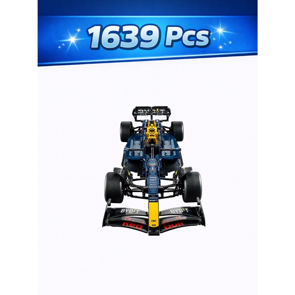 Blocos de Montar de Carro de Fórmula 1 Modelos(RedBull, Aston. Alfa Romeo, BWT) - Suporte de Parede de Brinde
