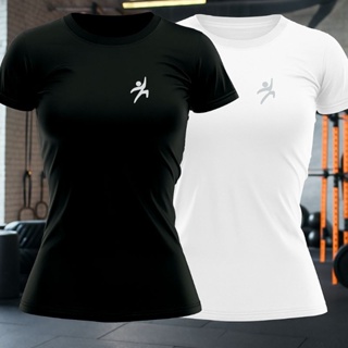 KIT 2 CAMISA DRY FIT PLUS FEMININA ACADEMIA, TREINO,ETC(baby look) em Oferta na Shopee