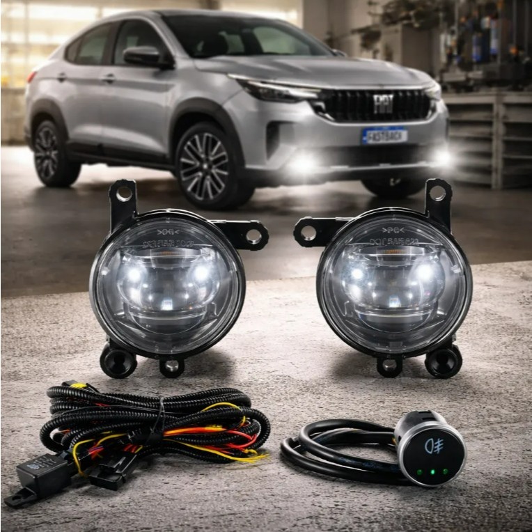 Kit Milha Led Fastback a partir 2026 Shocklight Neblina Serra Serração Farol Farolete Baixo Alto Noite Estrada Rodovia