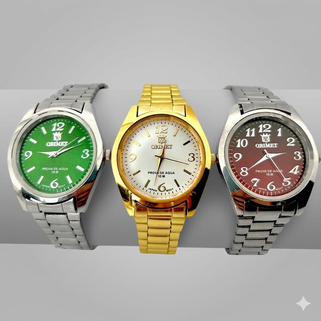 Relógios Orimet A Prova D'água Unissex Luxo De Aço Inoxidável Dourado em Oferta na Shopee