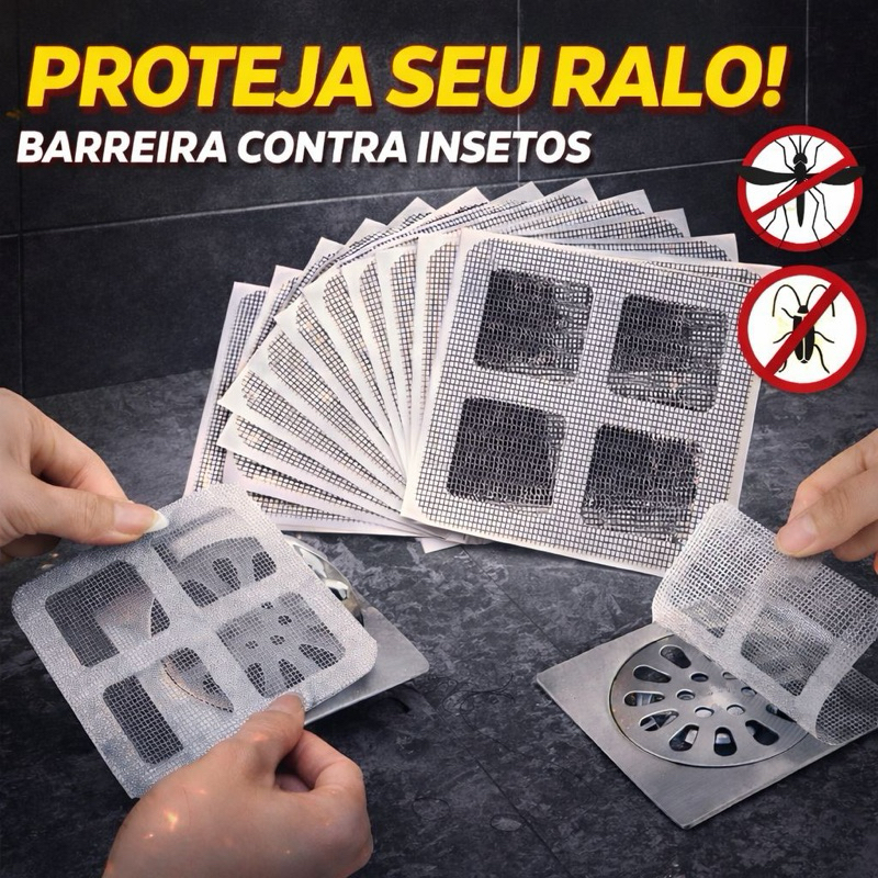 10 ou 20 Telas Protetor de Ralo Anti Entupimento Descartável 10x10cm