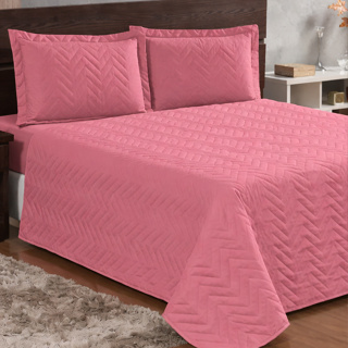 Colcha Cobre Leito Casal Padrão Imperium + 2 Fronhas Face Única em Oferta na Shopee