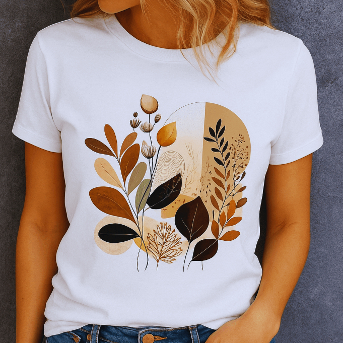 T-SHIRT BRANCA MINIMALISTA FEMININA CONFORT COM MANGA CURTA BLUSA CAMISETA BABY LOOK ESTAMPADA em Oferta na Shopee