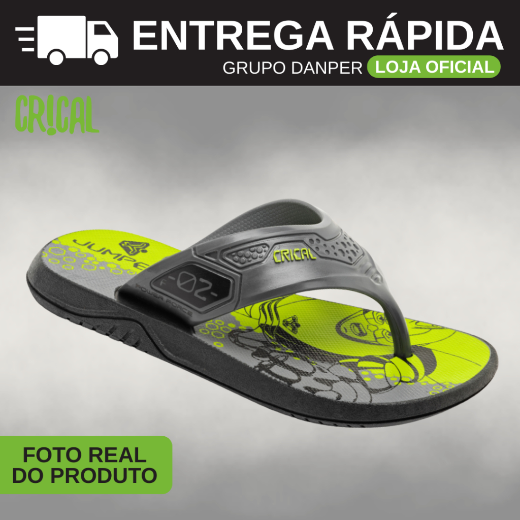 CRICAL Plus Chinelo de Dedo Infantil Menino  Praia Casual