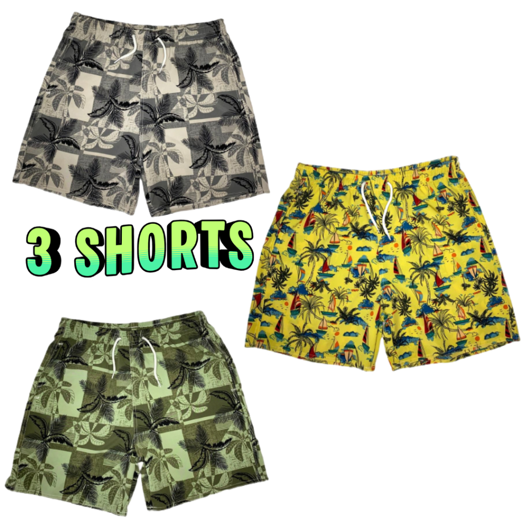 Kit de 3 Short Plus Size extra Mauricinho Masculino Tactel Adulto Praia Piscina Moda Promoção em Oferta na Shopee