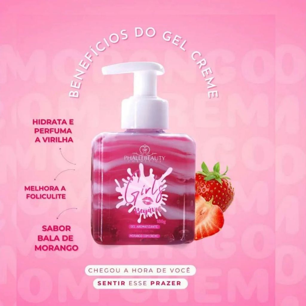 Gel Aromatizante para Virilha Beijável Blow Barbie Creme Hidratante Corporal Morango Tutti Frutti em Oferta na Shopee