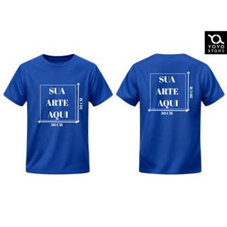 Camiseta Personalizada Adulto Frente e Costas Faça Sua Arte Estampa Criatividade Criar Plus Size em Oferta na Shopee