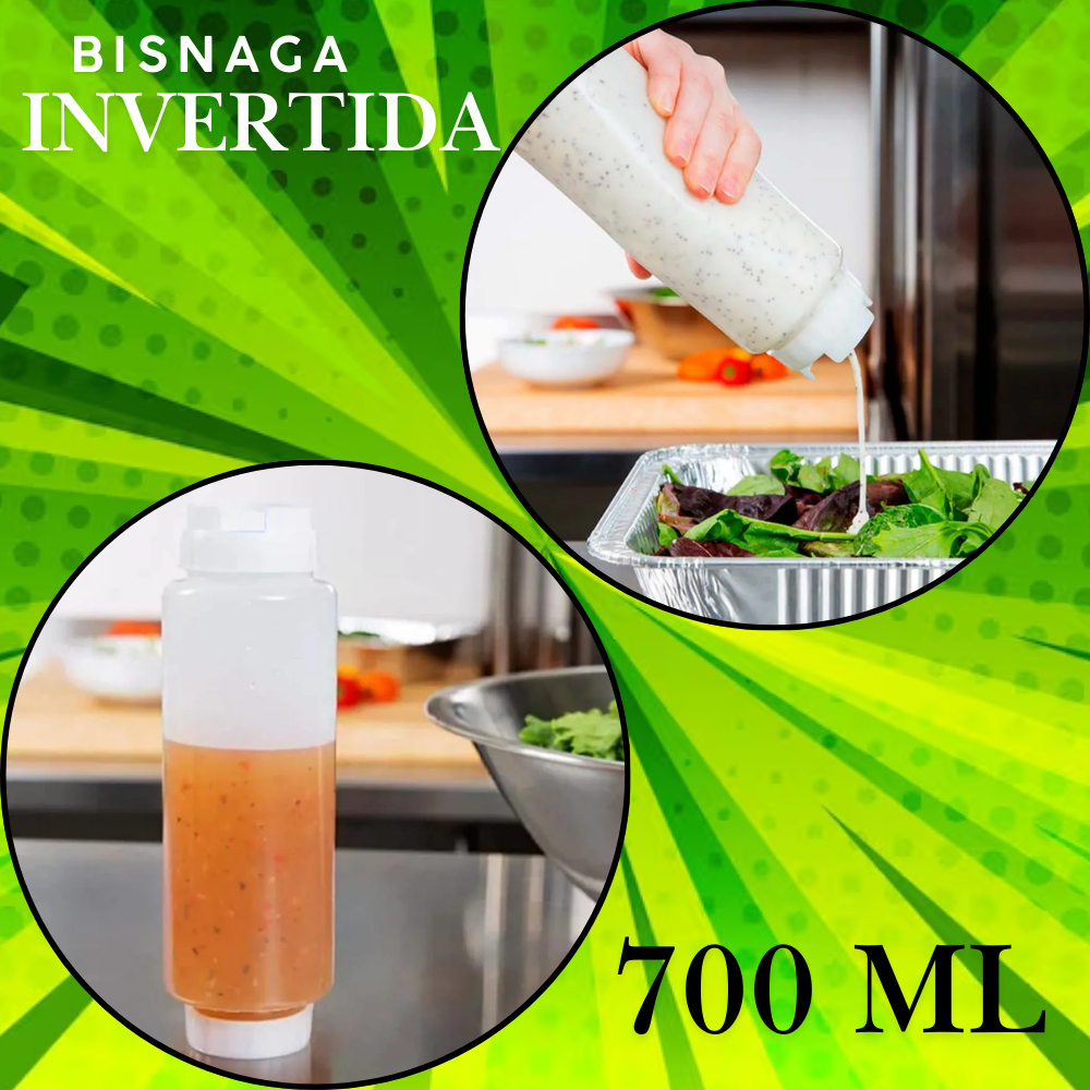 Bisnaga Invertida Profissional 700ml Cozinha Lanche