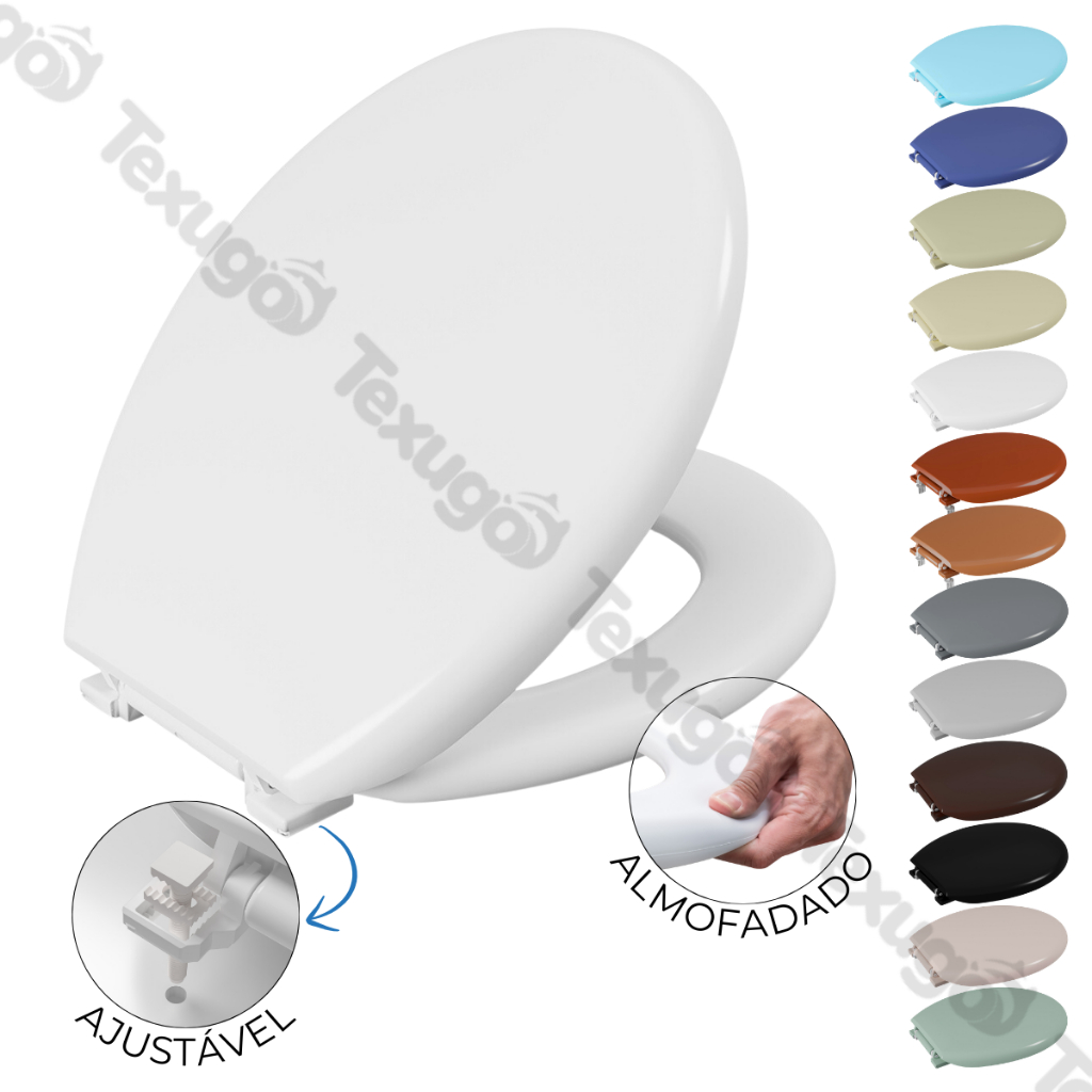 Tampa Assento Vaso Sanitário Oval Universal Almofadado Confortável Macio Durável Astra TPK/AS