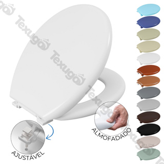 Tampa Assento Vaso Sanitário Oval Universal Almofadado Confortável Macio Durável Astra TPK/AS em Oferta na Shopee