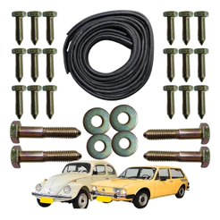 Kit Borracha Chassis / Assoalho + Parafusos Fusca Brasilia