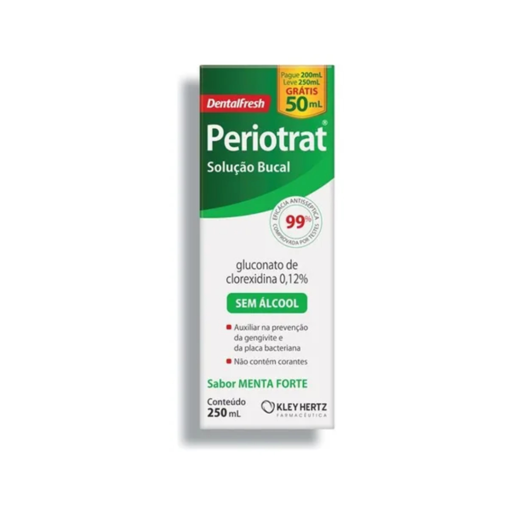 Periotrat Enxaguante Bucal Menta Forte Sem Alcool 250ml