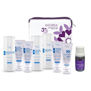KIT LIMPEZA DE PELE FACIAL COMPACTO AQUAFACE COM O1 ÓLEO ESSENCIAL- EXTRATOS DA TERRA em Oferta na Shopee