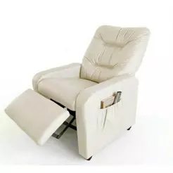 Poltrona Cadeira Azera New Bege Mamãe Encosto Reclinável E Retrátil Ideal Amamentação Quarto Clínicas Estetica - AV