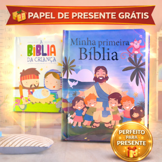 Bíblia Infantil Cristã Ilustrada Capa Dura Evangelização Crianças Bebês Presente Religioso Educativo em Oferta na Shopee
