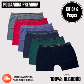 Kit 6 Cueca Infantil Boxer Box Polo Microfibra Confortável Menino em Oferta na Shopee