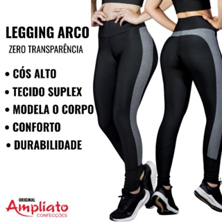 Legging de Arco Suplex Feminina – Não Transparente, Alta Compressão para Treino, Casual ou Pilates em Oferta na Shopee