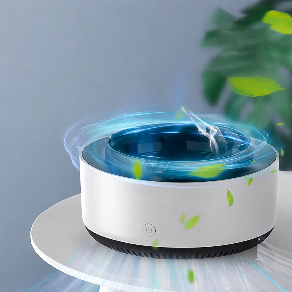 Cinzeiro com Purificador de Ar para Filtrar a Fumaça e Tirar o Cheiro