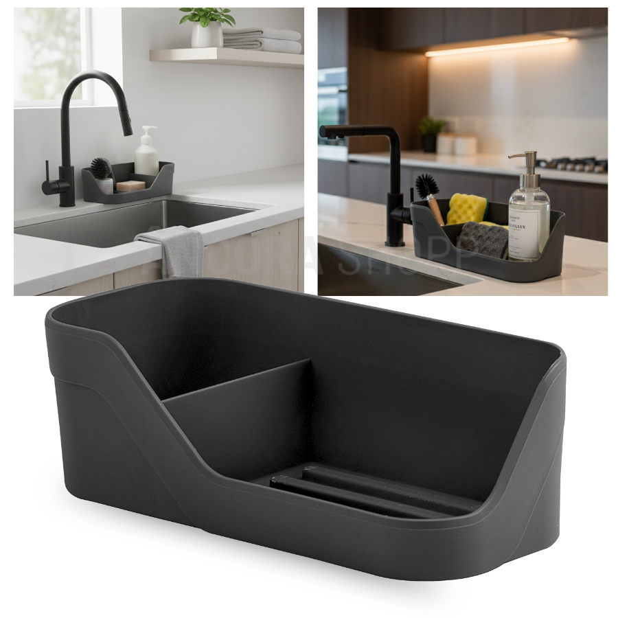 Organizador De Pia Porta Detergente Bucha Sabão Esponja Organização Na Pia Casa Ou