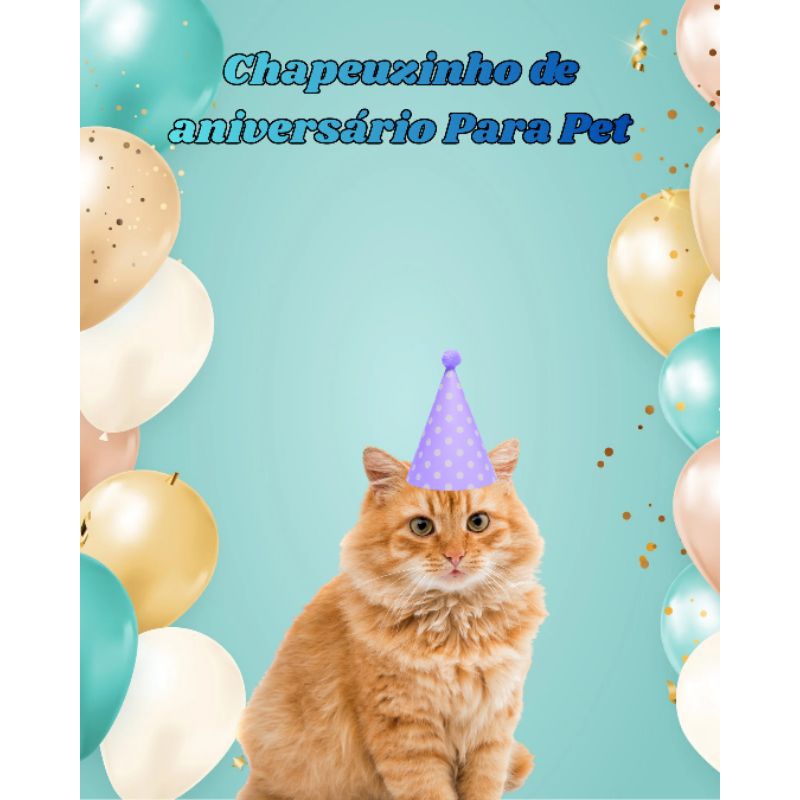 chapeuzinho personalizado de aniversário para Pet