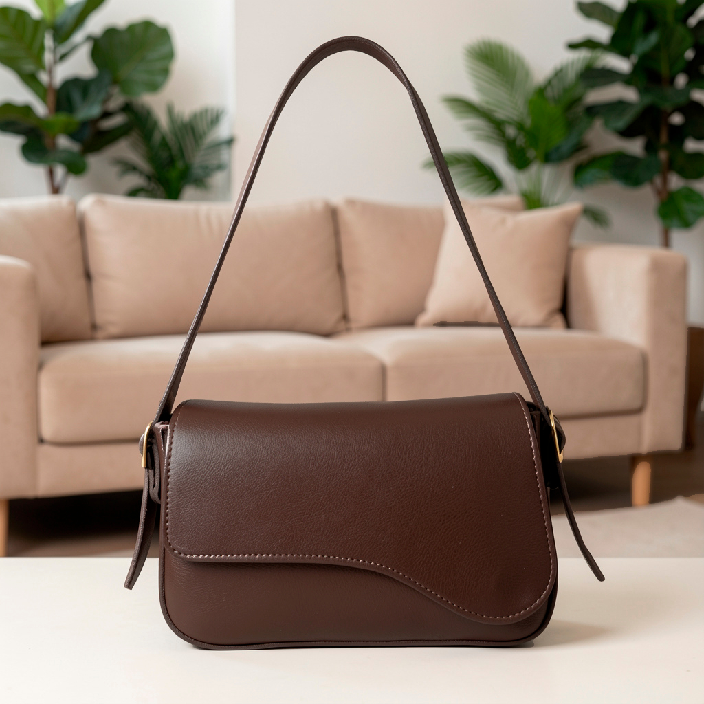 Bolsa de Ombro Feminina com Alça Ajustável Bolsa Feminina Elegante com Couro, Bolsa Transversal