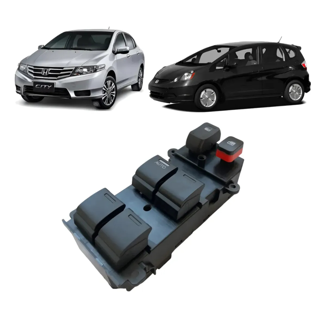 Botão Comando Central Vidro Elétrico Honda Fit City 2009 A 2014 Motorista