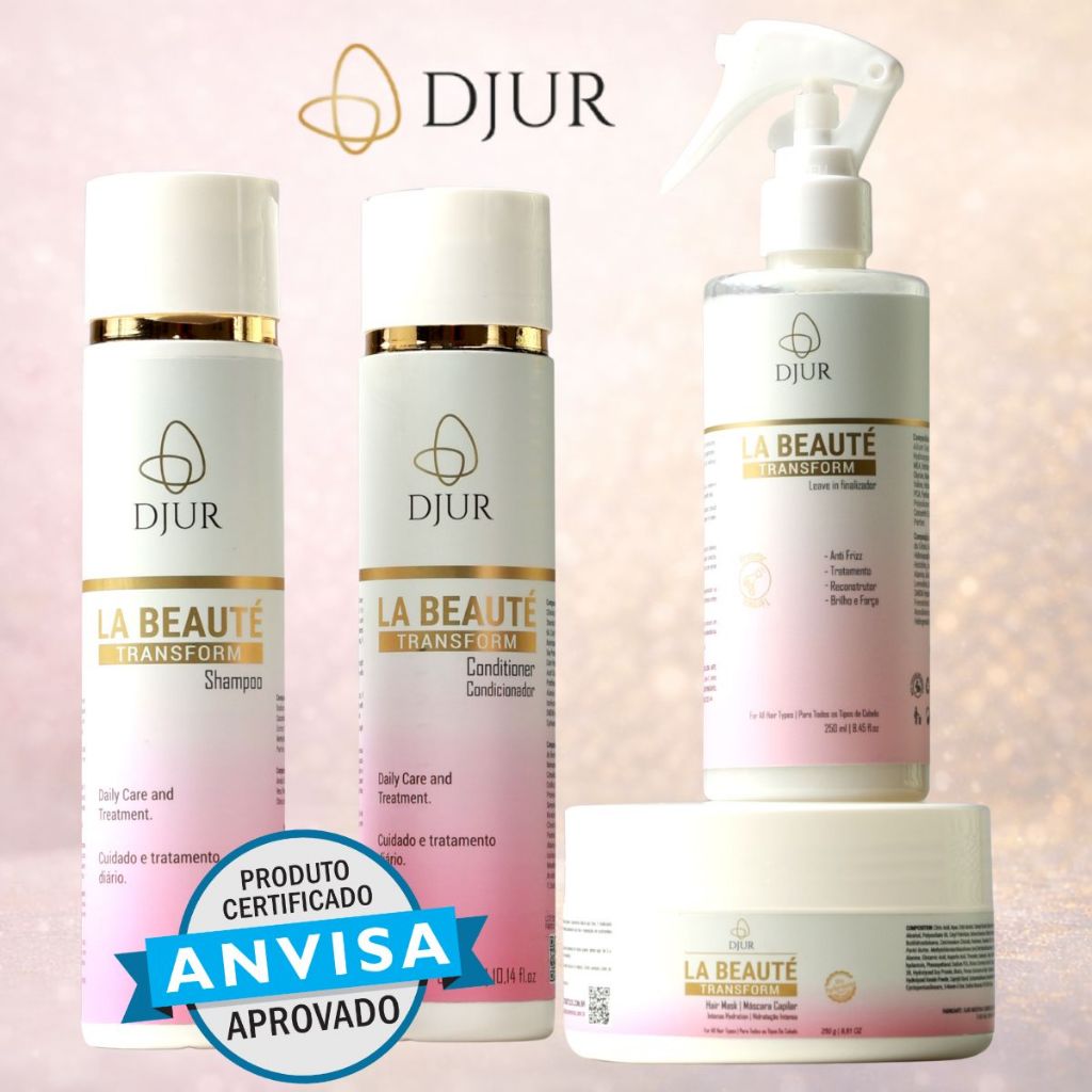 Kit Cabelo Completo Shampoo Condicionador Máscara Finalizador 4 Produtos Hidratação Cabelo Seco Danificado / Anvisa