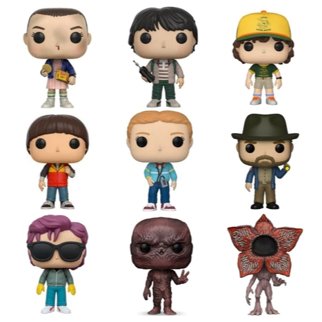 Bonecos Colecionáveis Stranger Things - Eleven, Will, Dustin, Mike, Hopper, Max, Steve, Robin, Vecna, Demogorgon