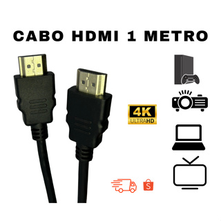 Cabo HDMI 1 Metro 4K Full HD Tv Notebook Projetor Video Game Pc 1080p Alta Resolução e Proteção Contra Interferência em Oferta na Shopee