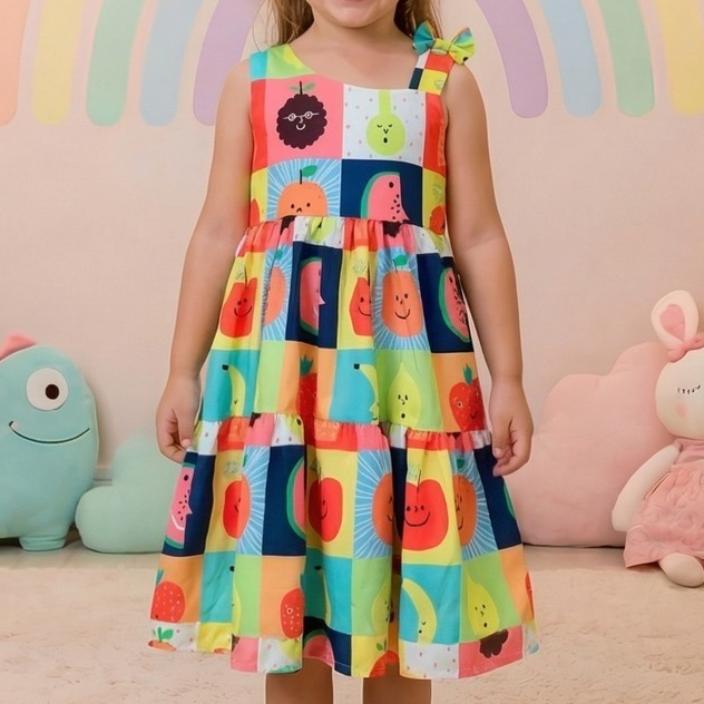 Vestido Estampado Menina Infantil 3 Três Marias Casual Festa Princesa Aniversário em Oferta na Shopee