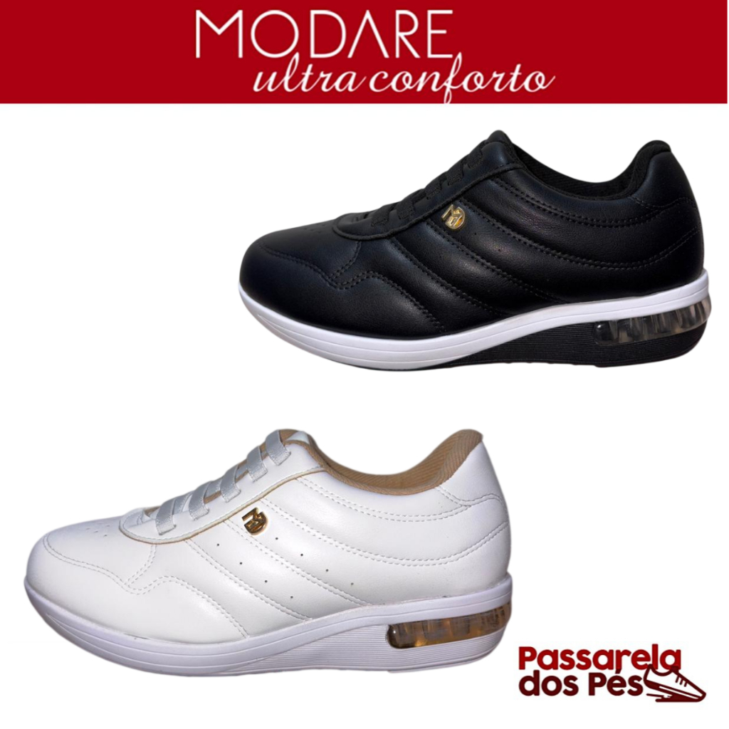 Tênis Feminino Modare Ultraconforto Confortável Ortopédico Calce Fácil Leve Dia a Dia Ref:7320.271