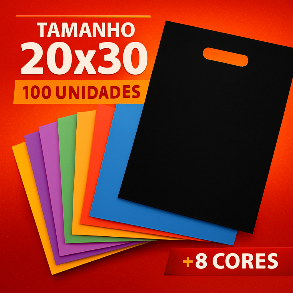 Sacola Boca De Palhaço 20x30 100/200/300 Unidades Sacolinha P/ Lojas