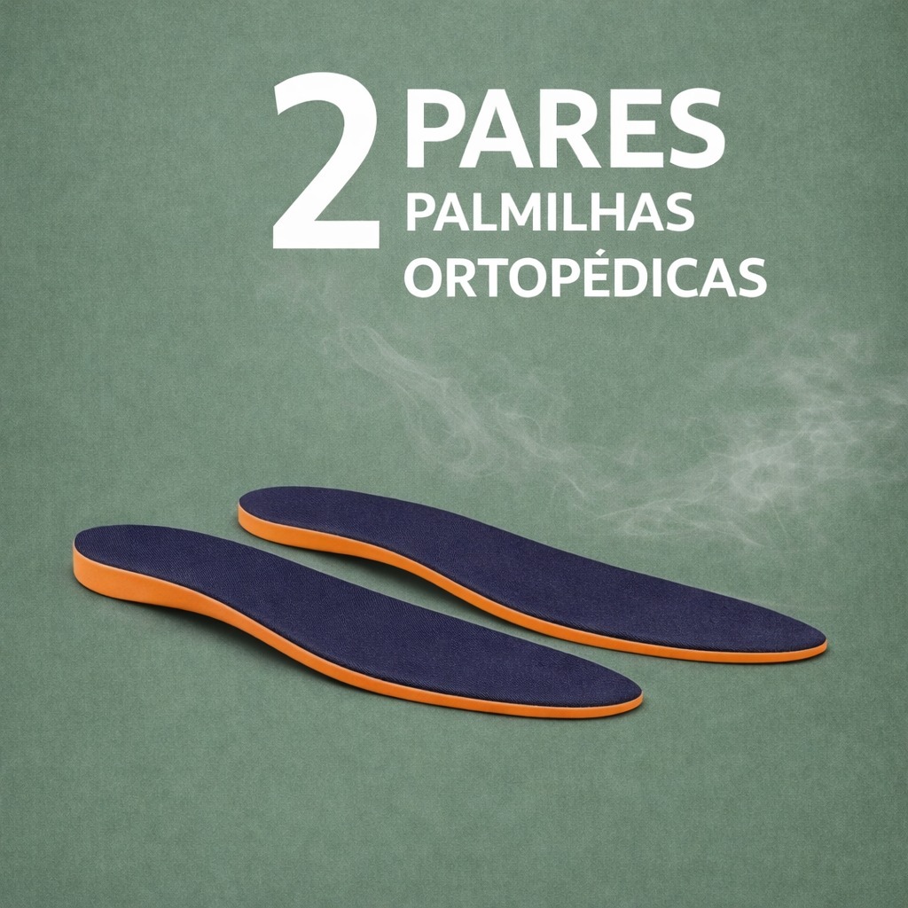 Kit 2 Pares Palmilha Fina Anatômica de Gel Conforto Dia a Dia