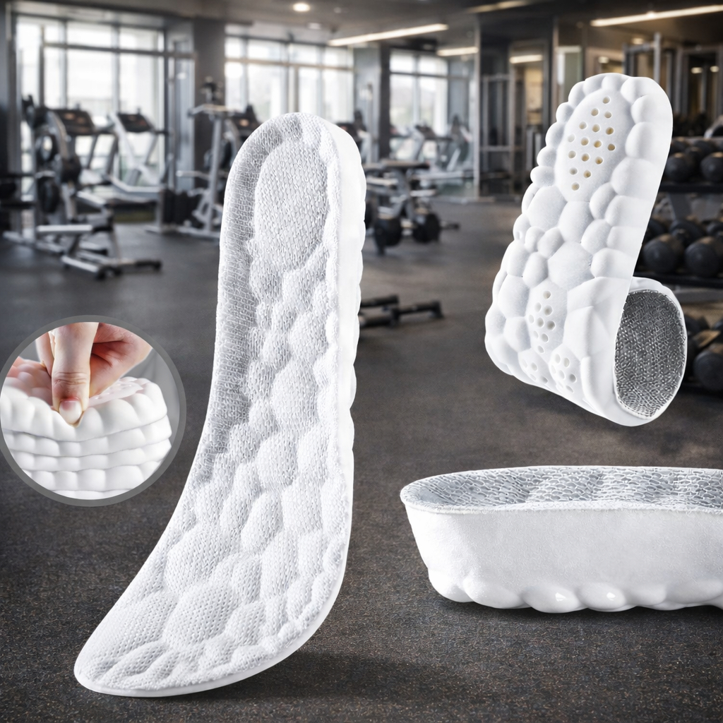 1 a 4 Pares Palmilha 4D Alívio De Dor Calcanhar Esporão Fascite Tenis Fascite Plantar Calcâneo Masculina e Femi