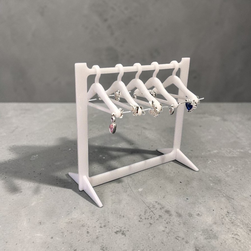 Suporte Expositor para Brincos Acrílico Branco Display de Vitrine Profissional para Comércio Organizador