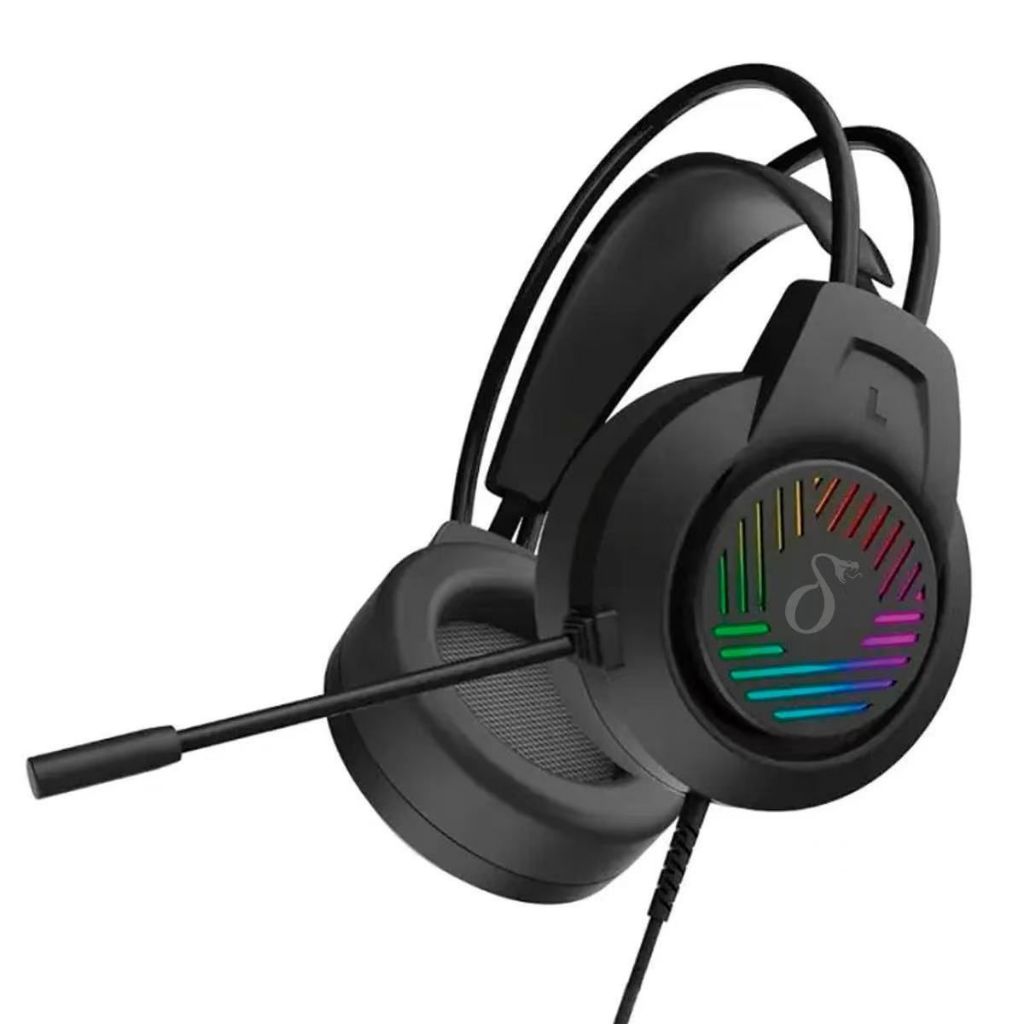 Headset Gamer Barato RGB com Microfone Som Alto 50mm Fone para Jogos PC Celular Confortável