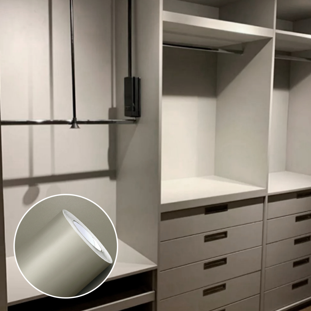 Revestimento Vinilico Formica Ripada Cinza Glacial (1,22m x 10,00m) Parede Decor Quarto Movel