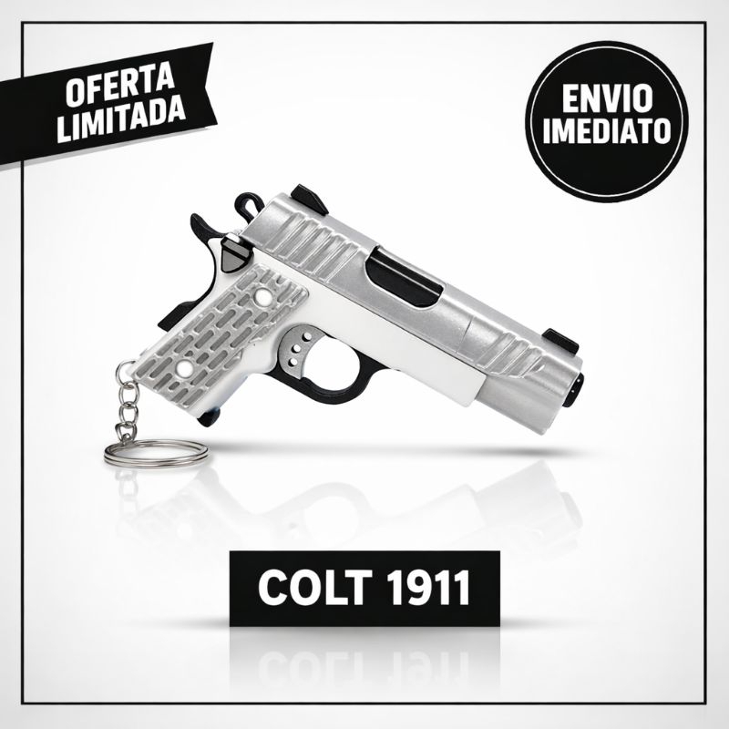 Chaveiro Fidget Colt 1911 - Miniatura realista com efeito Slide deslizante em Oferta na Shopee