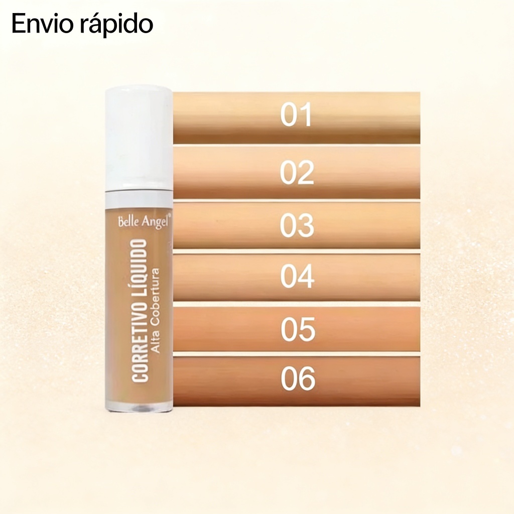 Corretivo Liquido Alta Cobertura Belle Angel 10ml - alta cobertura | fácil espalhabilidade | longa duração