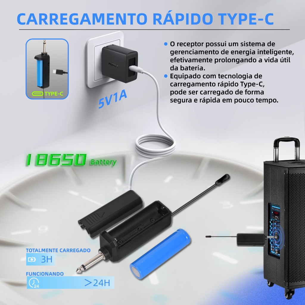 Kit Microfones Sem Fio