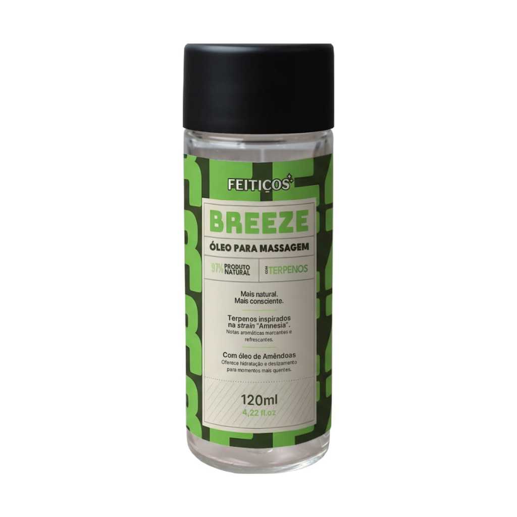 Óleo Breeze Corporal Para Massagem Beijável Terpenos 120Ml Feitiços
