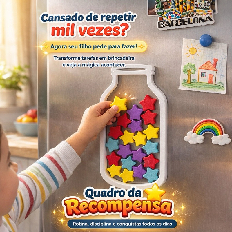 Quadro de Recompensa Infantil Magnético Estrelinhas da Rotina Incentive Bons Hábitos na Geladeira em Oferta na Shopee