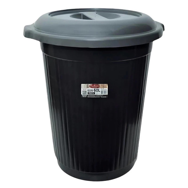Cesto Lixeira Grande 60L com tampa– Robusta, Funcional e de Alta Qualidade