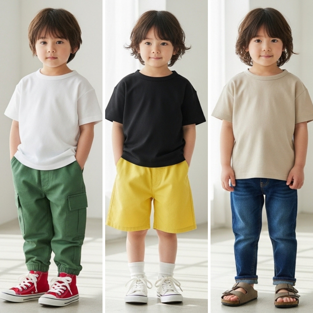 Kit 3 Camisetas Infantil Urban Kids Comfort - Básica Premium Para Escola e Dia a Dia em Oferta na Shopee