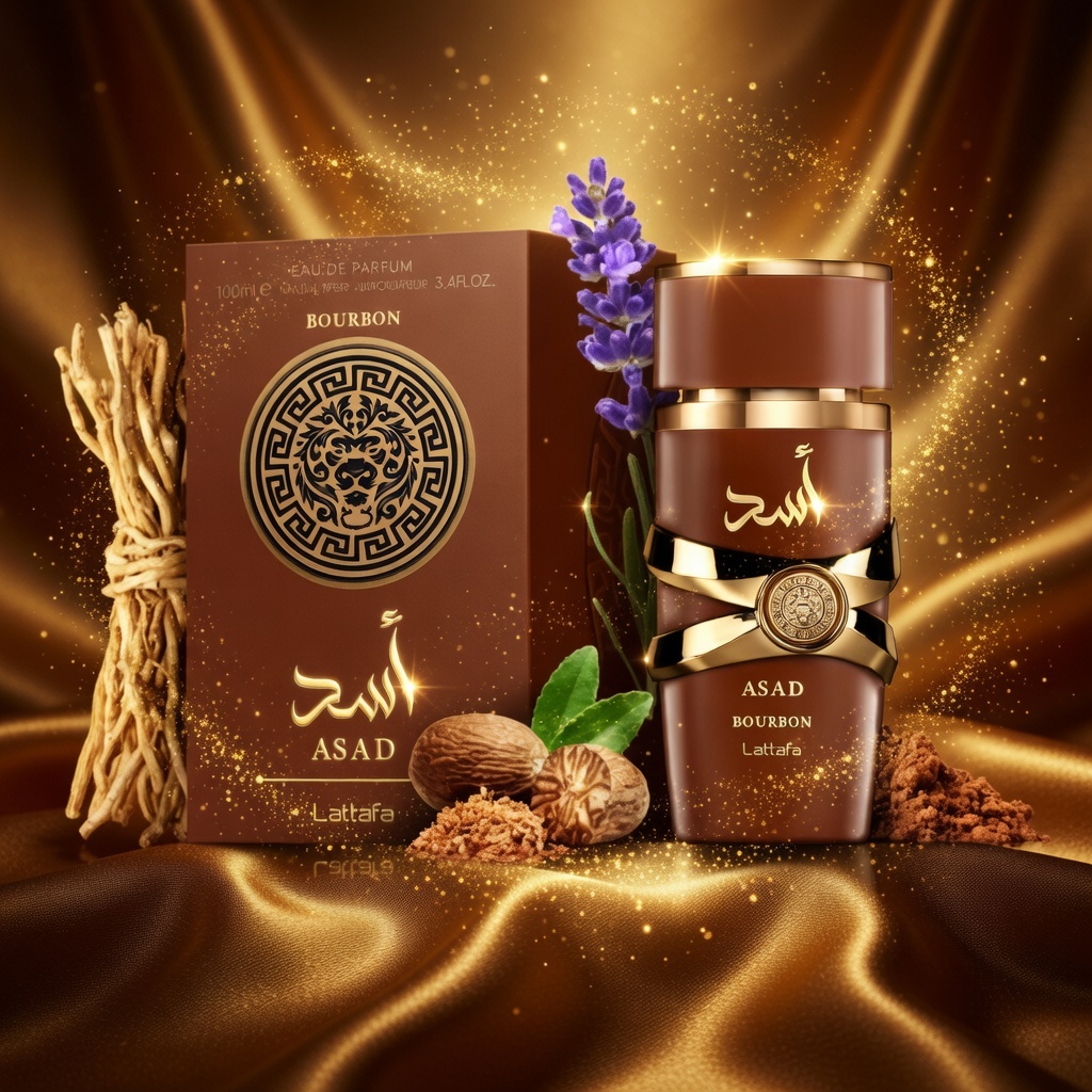 Asad Bourbon Lattafa 100ml – Perfume Masculino Potente, Doce Amadeirado, Fixação Intensa em Oferta na Shopee