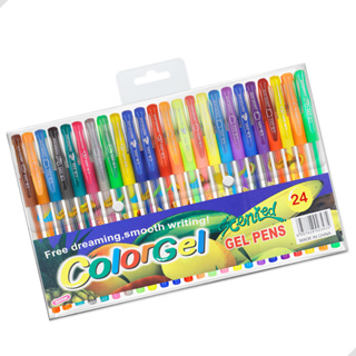 Kit 24 Canetas Gel Coloridas Perfumadas Escrita Macia Com Glitter E Sem Glitter Fofa em Oferta na Shopee
