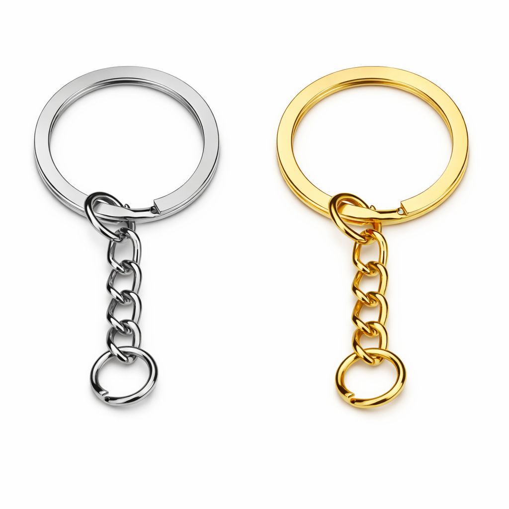 Argolas Para Chaveiro C/ Corrente -28mm Prata/dourado 50/100/150Pçs em Oferta na Shopee