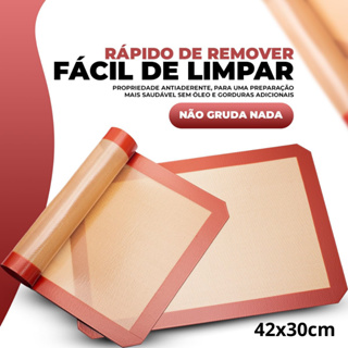 Vittak Tapete Culinário de Silicone e Fibra de Vidro 42x30cm Antiaderente para Forno, Assar, Airfryer e Freezer em Oferta na Shopee