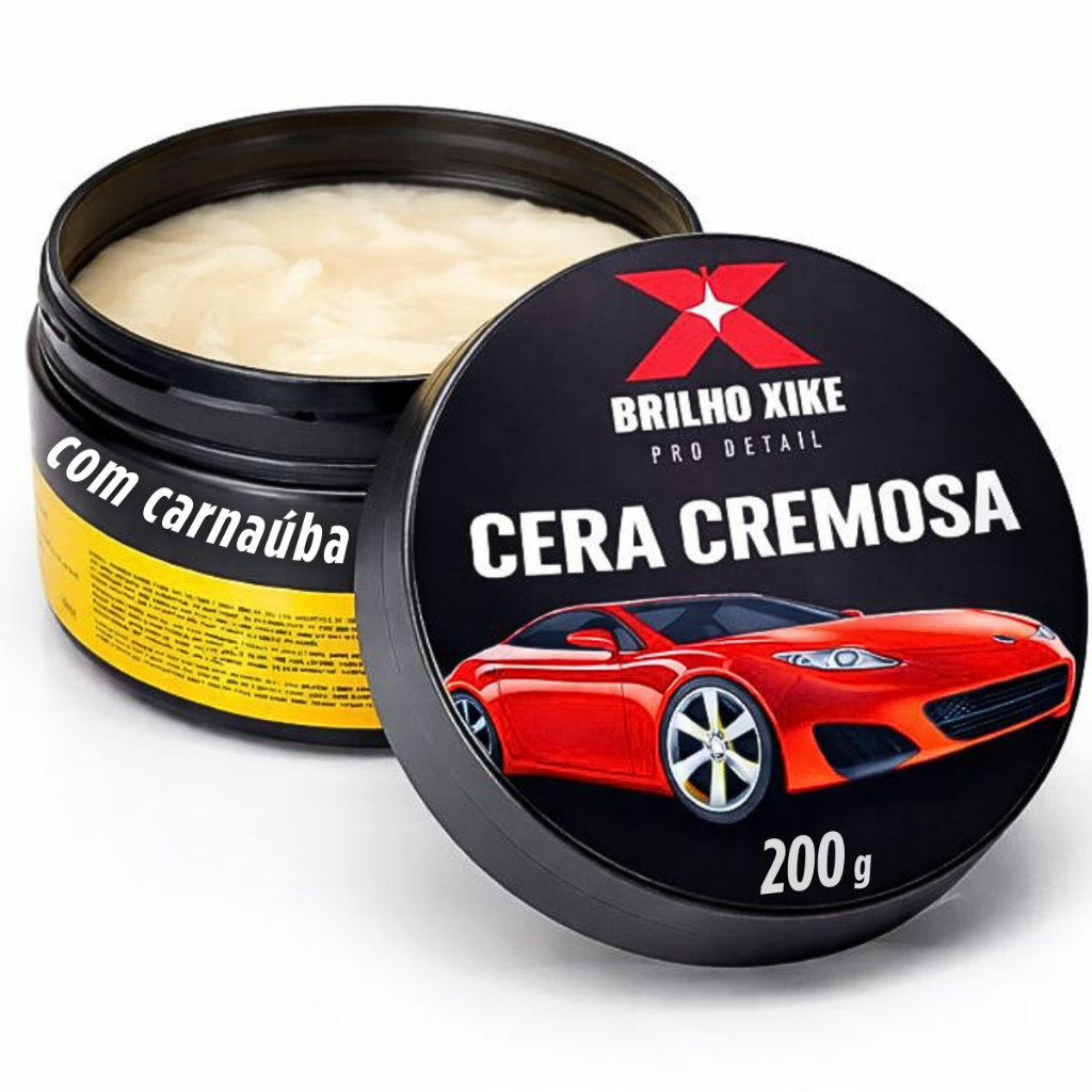 Cera Automotiva Carnauba 200g Polimento Riscos Queimados Espelhamento Ceramico Brilho Intenso em Oferta na Shopee