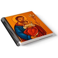 Caderno Católico 1/4 Capa Dura 96 Folhas com Espiral - SÃO JOSÉ